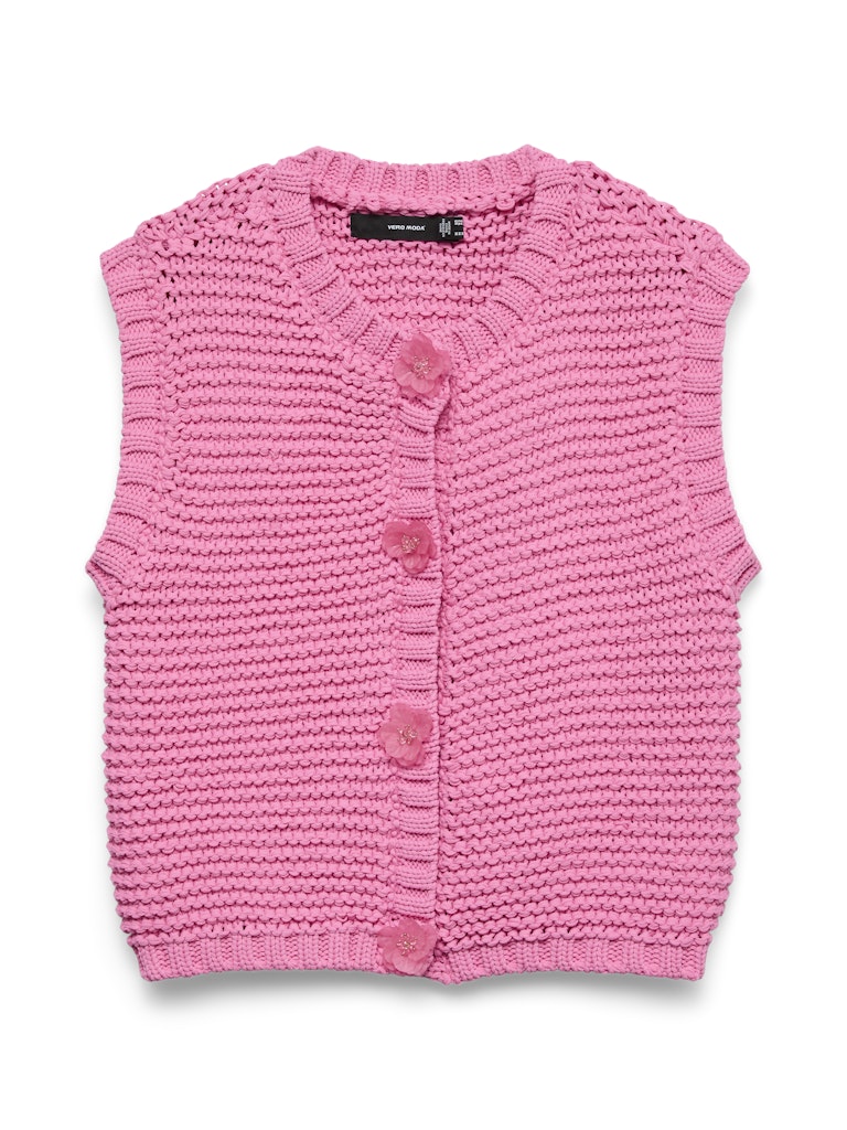 Vero Moda Norma SL Round Neck Knitted Vest | Pink
