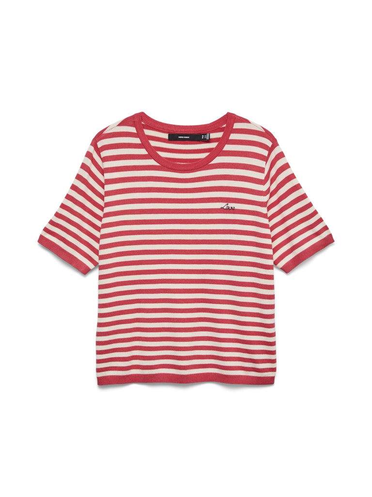 Vero Moda Carmelia New SS O-Neck Pullover | Poinsettia