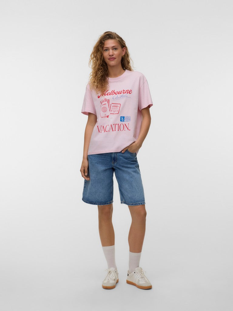 Vero Moda Ninna Mia SS Top | Pink