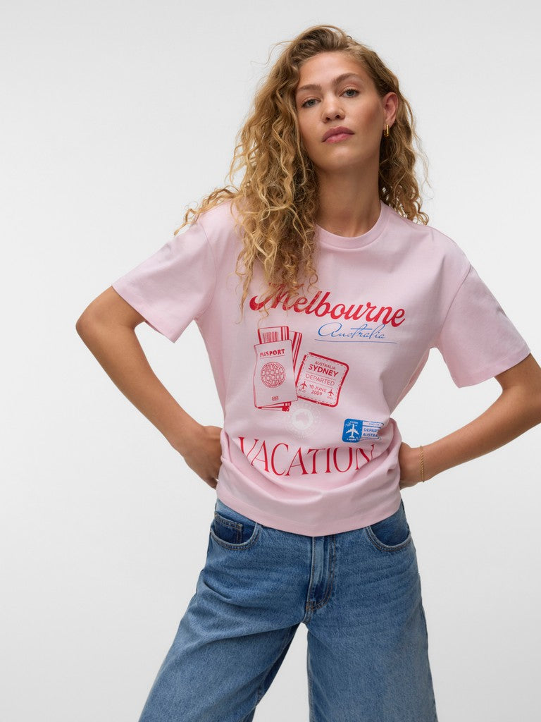 Vero Moda Ninna Mia SS Top | Pink