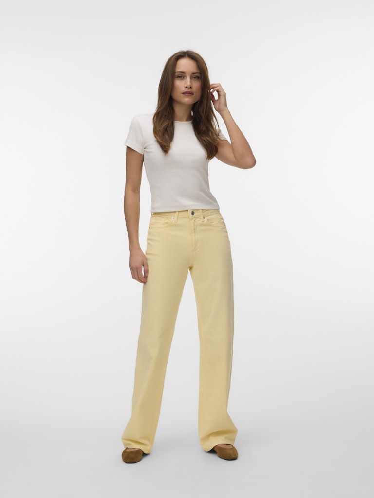 Vero Moda Tessa HR Wide Jeans Color | Yellow
