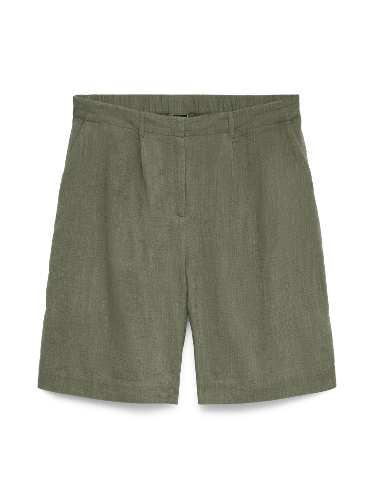 Vero Moda Cotton Linen Bermuda Shorts | Lichen