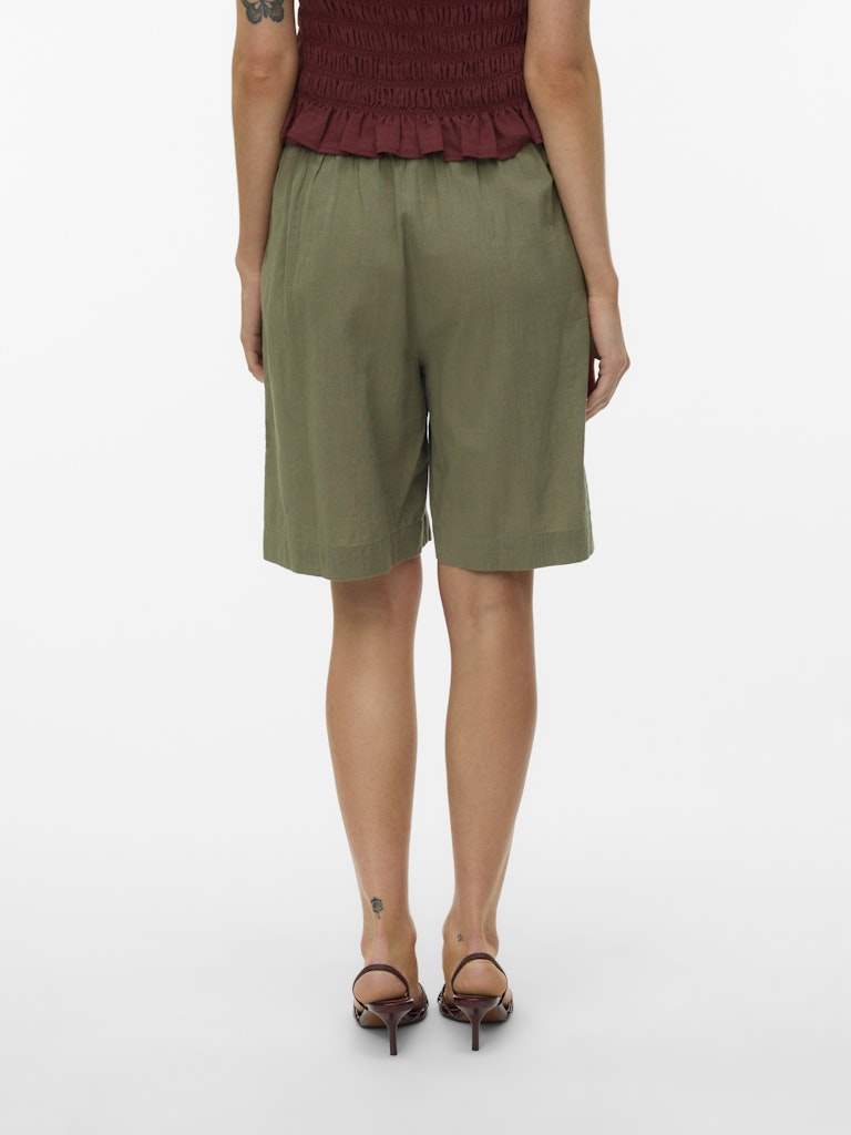 Vero Moda Cotton Linen Bermuda Shorts | Lichen