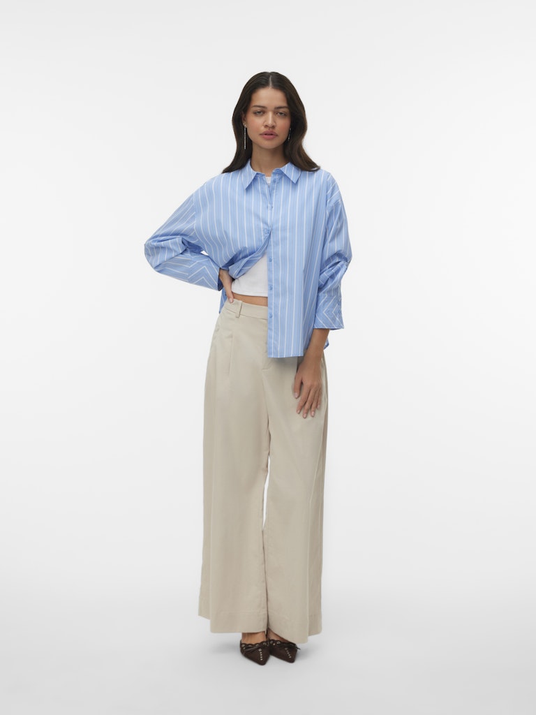 Vero Moda Monday L/S Shirt | Vista Blue