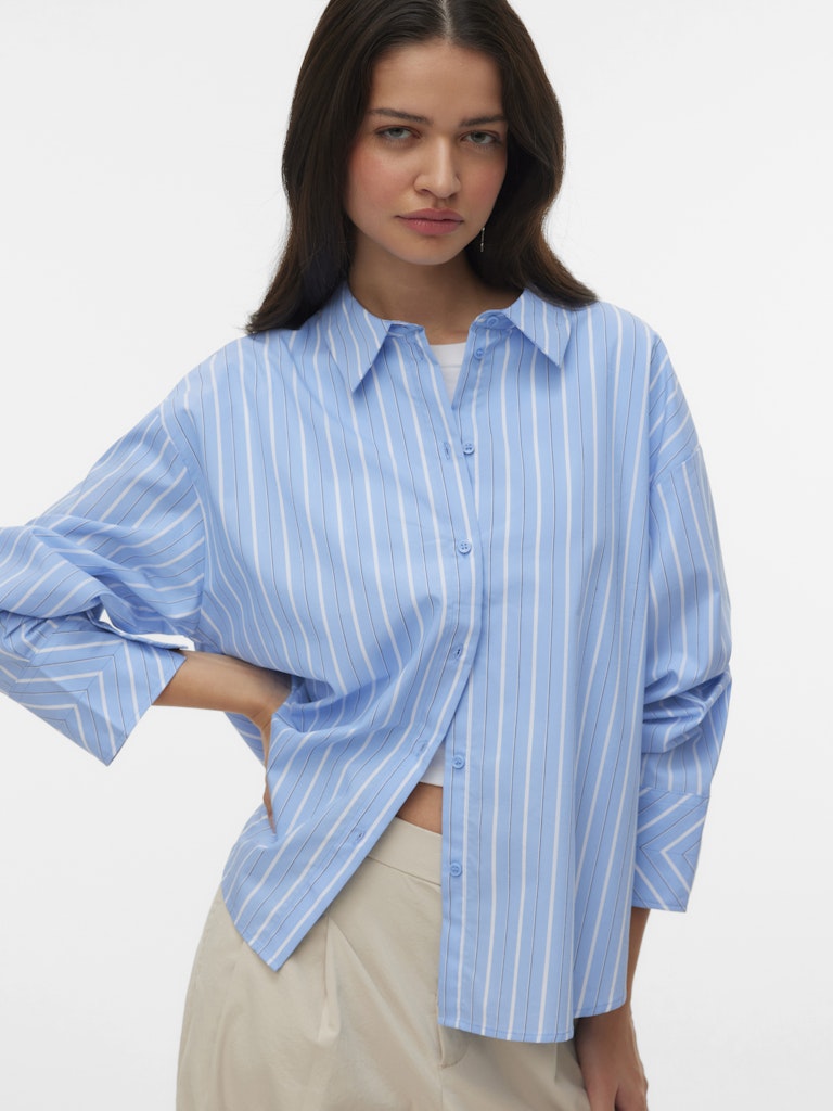 Vero Moda Monday L/S Shirt | Vista Blue