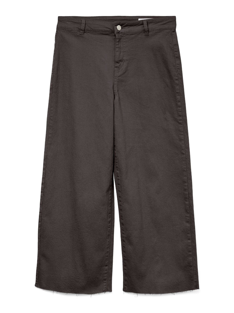 Vero Moda Wild Kayla HR 7/8 Wide Pants | Chocolate