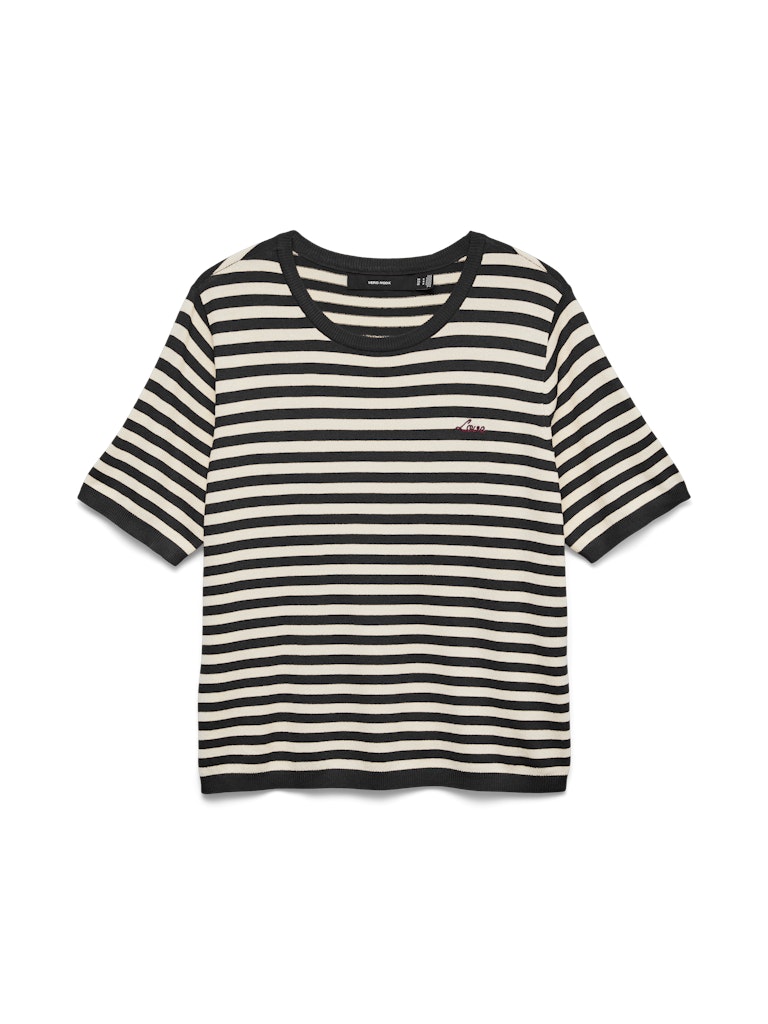Vero Moda Carmelia New SS O-Neck Pullover | Black