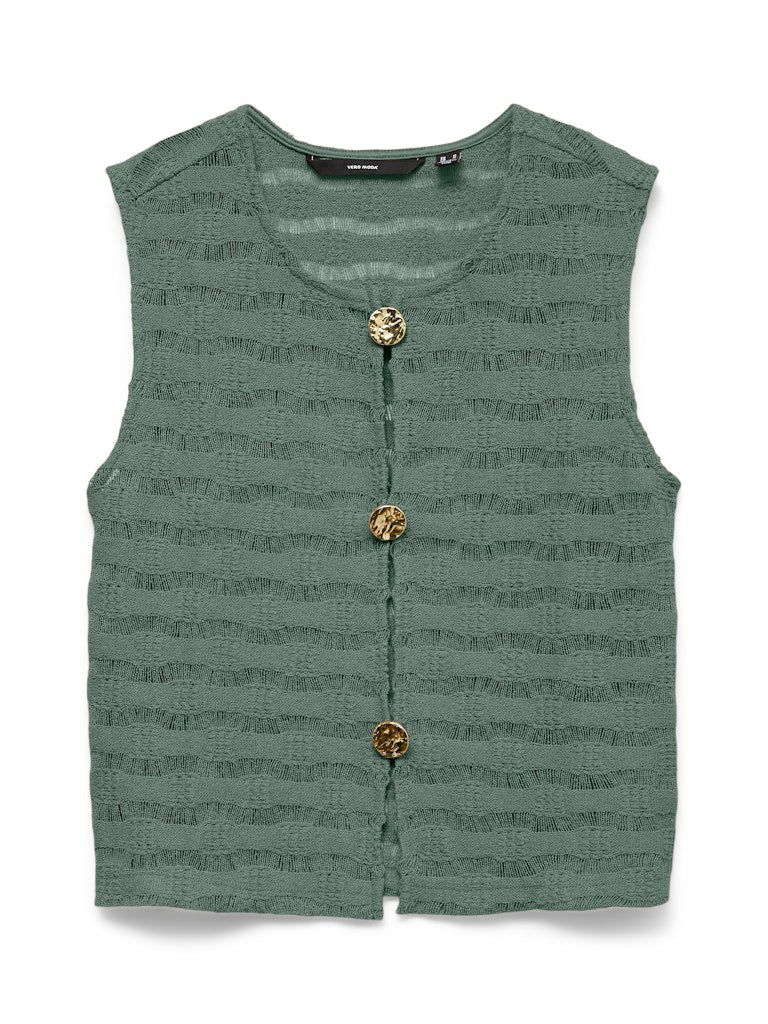 Vero Moda Luna Sleeveless Button Waistcoat | Laurel