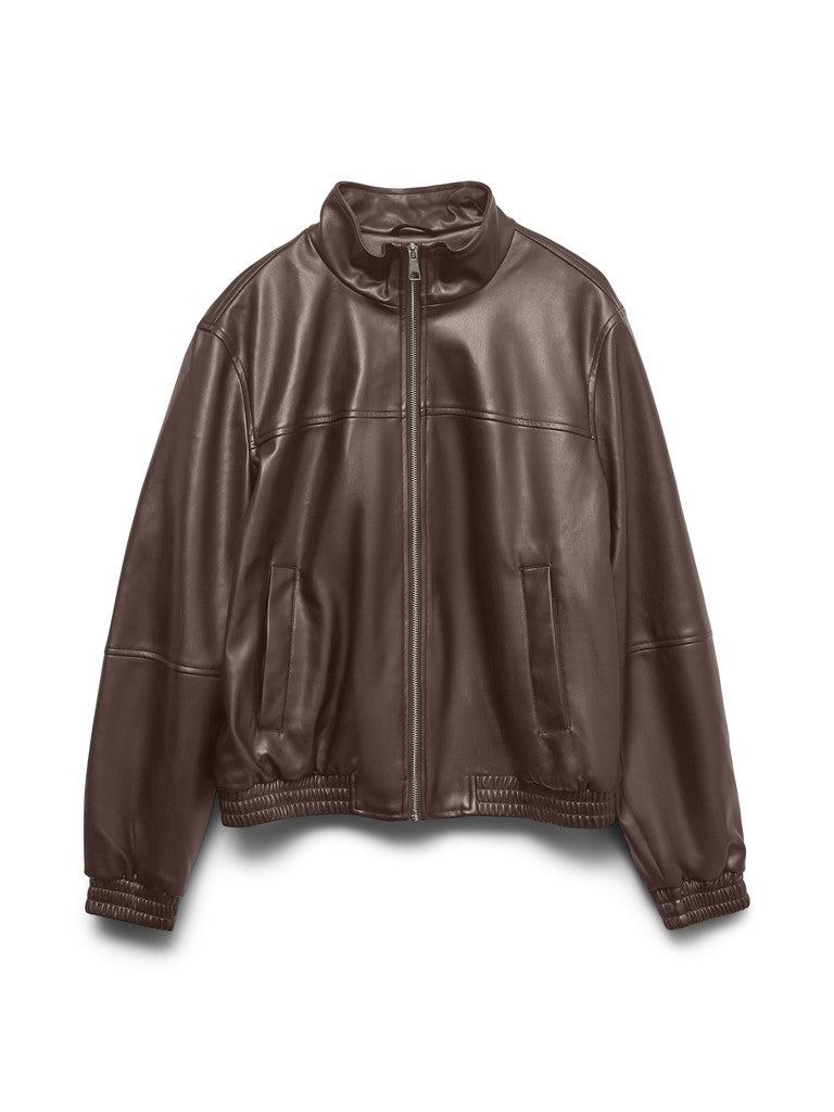 Vero Moda Caiaava Short Coated Jacket | Chocolate