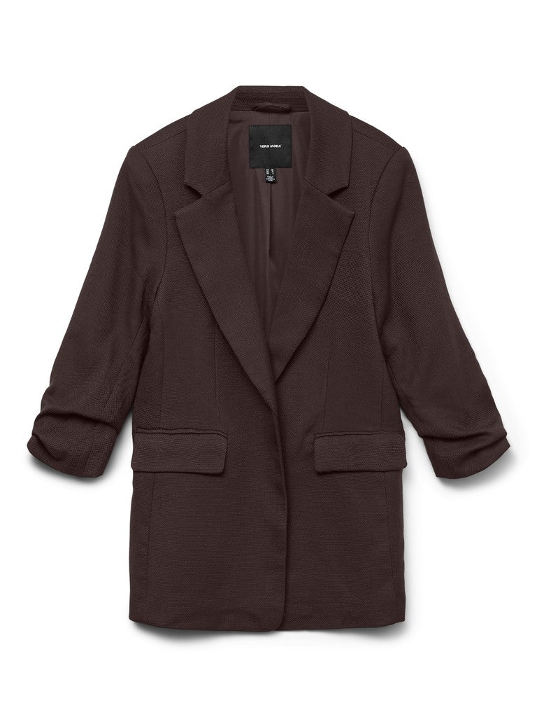 Vero Moda Frida 3/4 Regular Blazer | Chocolate