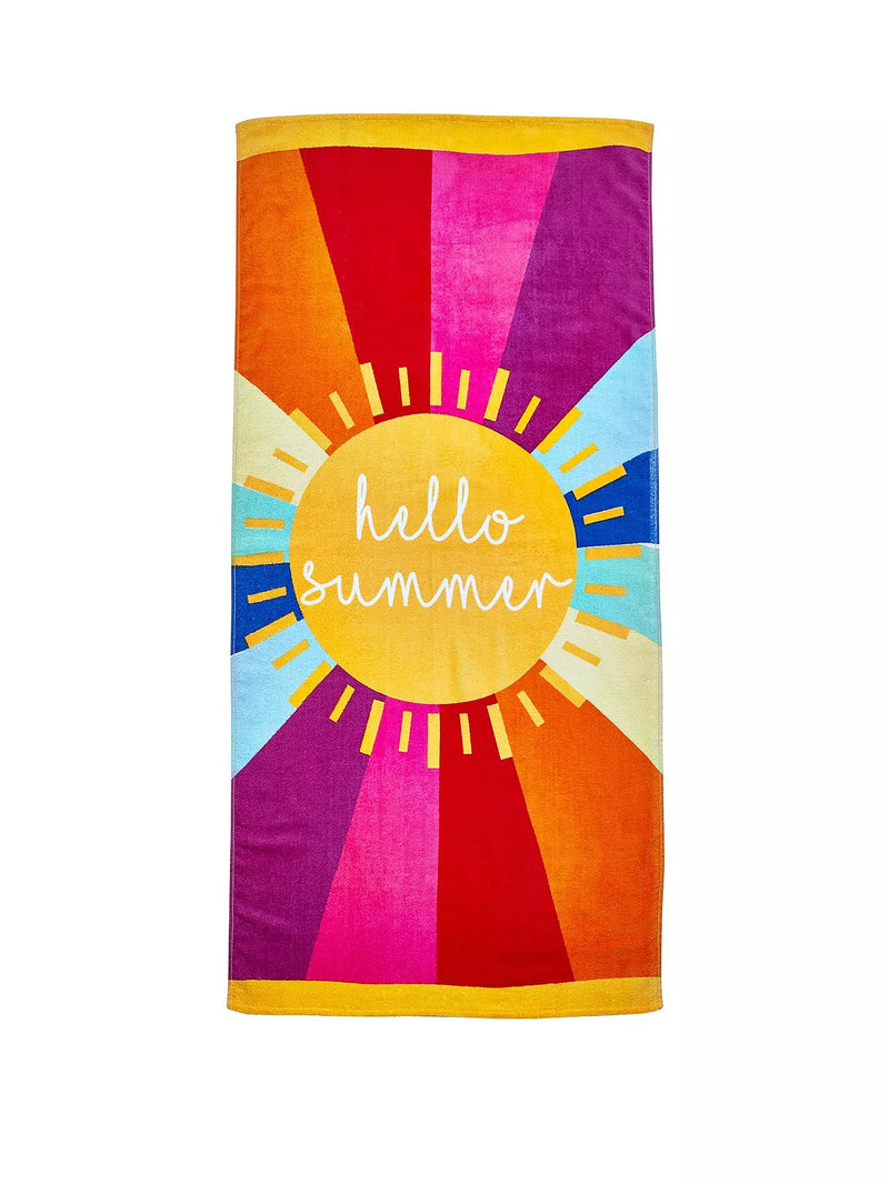 Catherine Lansfield Hello Summer Beach Towel | Multi-color