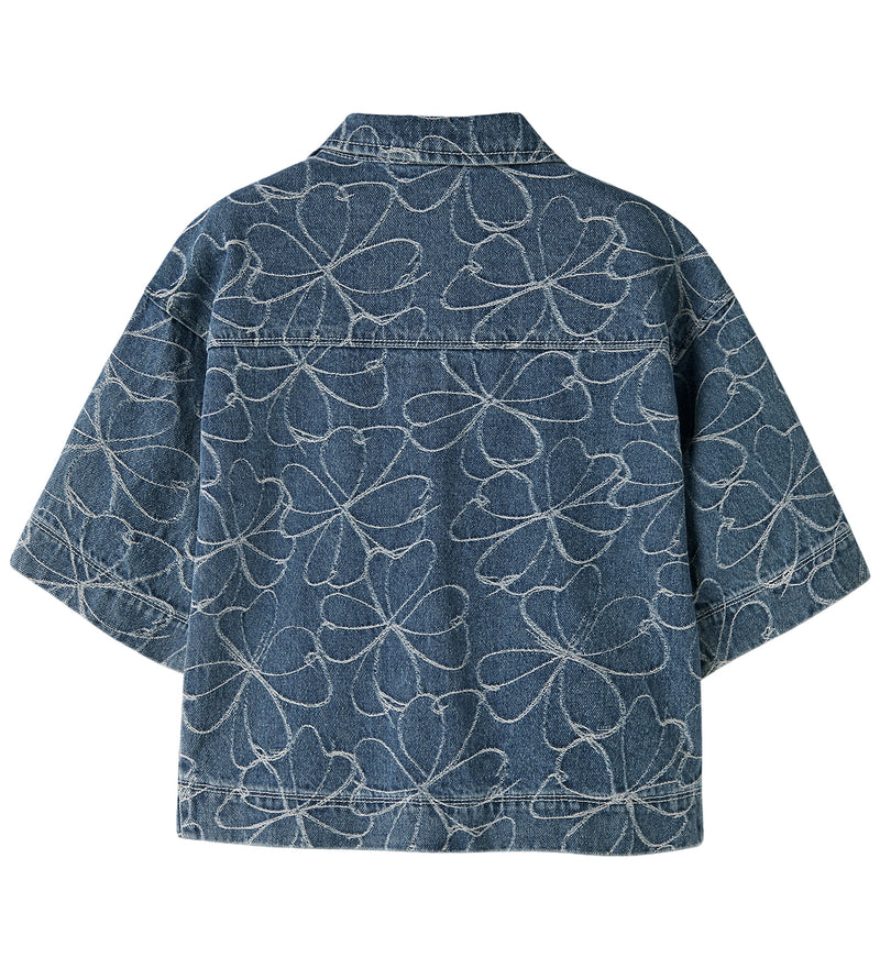 Name it Evelyn Kids 2/4 Jacq Denim Shirt | Med Blue