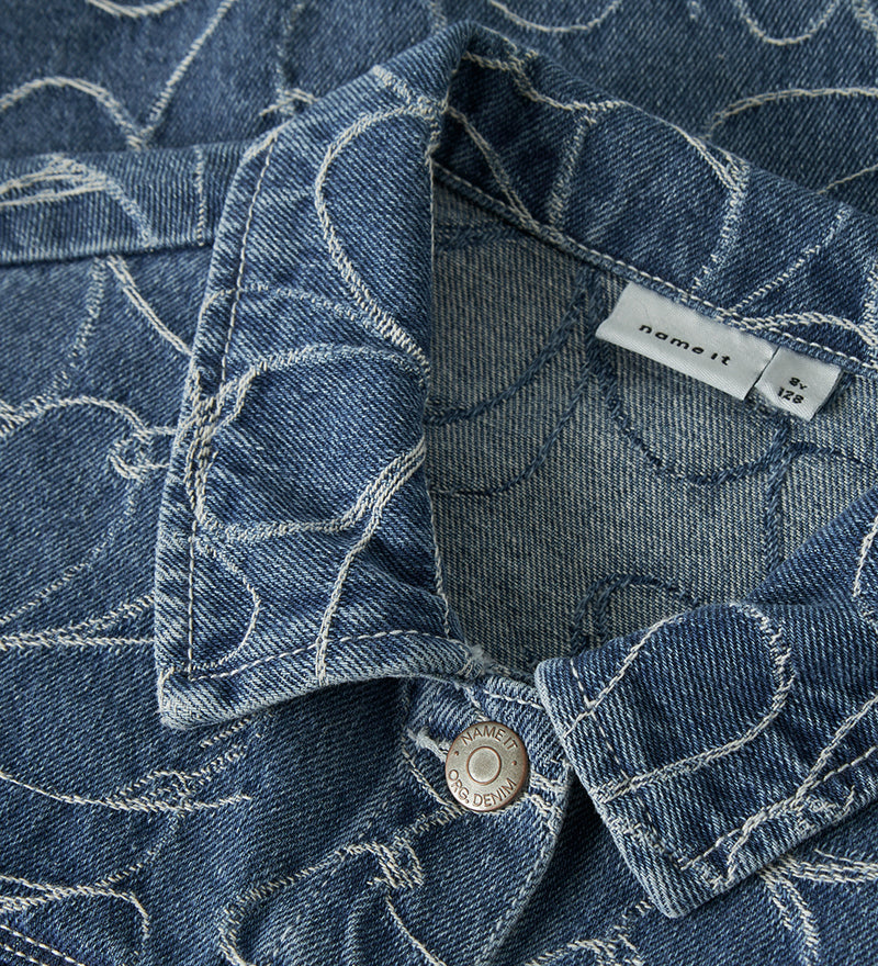 Name it Evelyn Kids 2/4 Jacq Denim Shirt | Med Blue