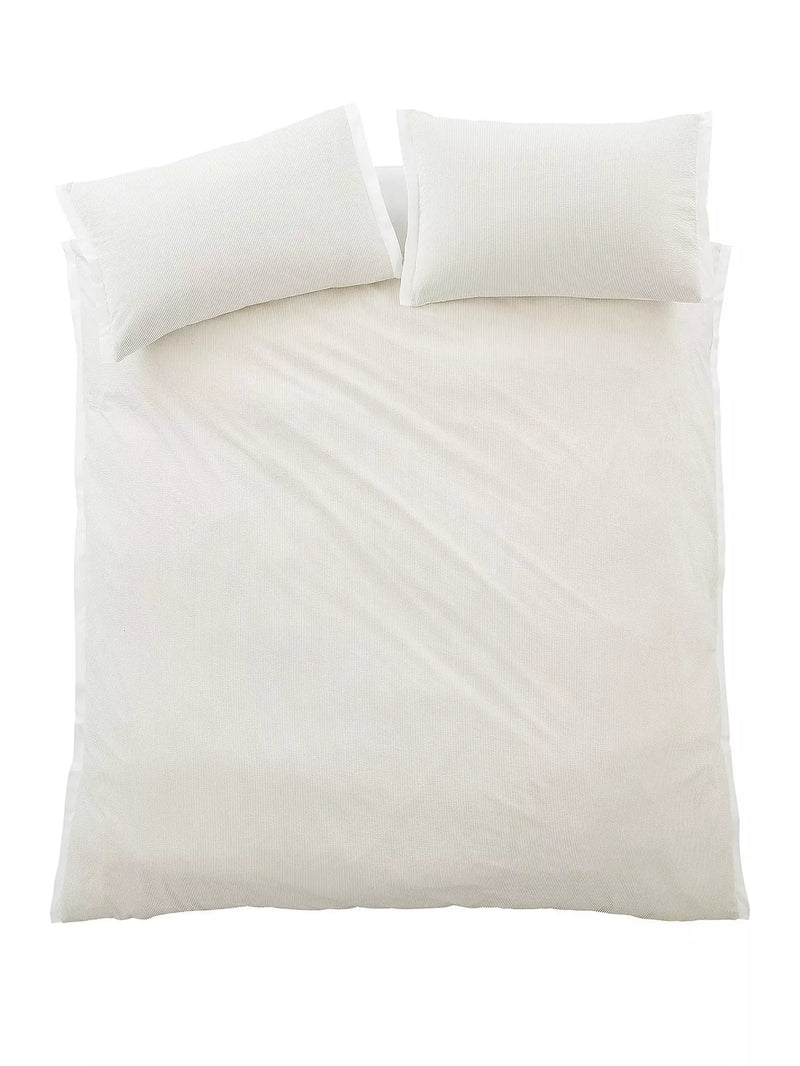 Bianca Seersucker Woven Stripe Duvet Set | Natural