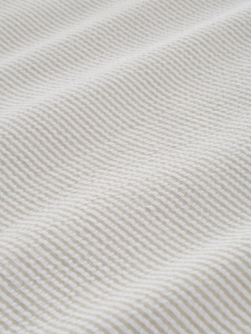 Bianca Seersucker Woven Stripe Duvet Set | Natural