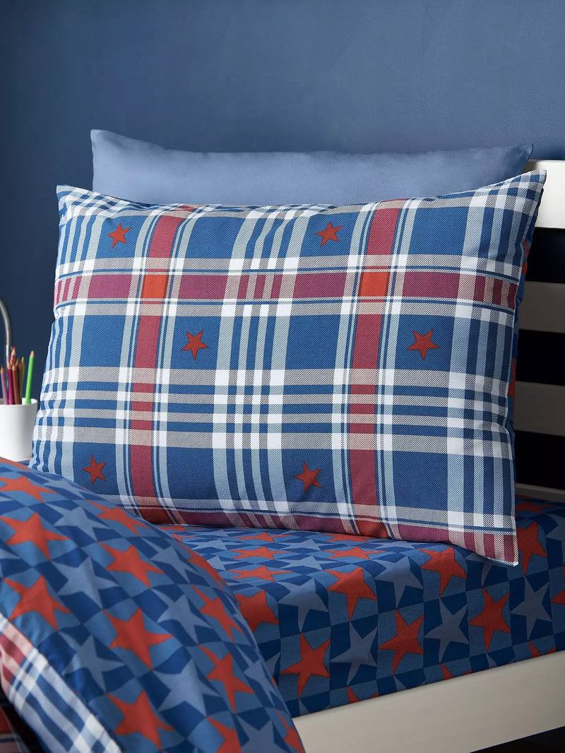 Catherine Lansfield Stars And Stripe Quilt  Set | Blue