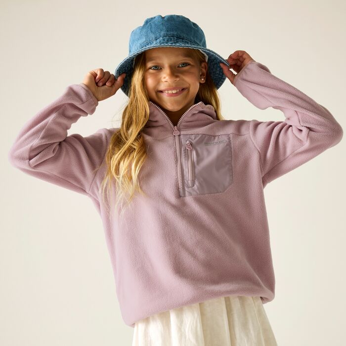 Regatta Junior Frankie Half Zip Fleece | Lilac RKA486