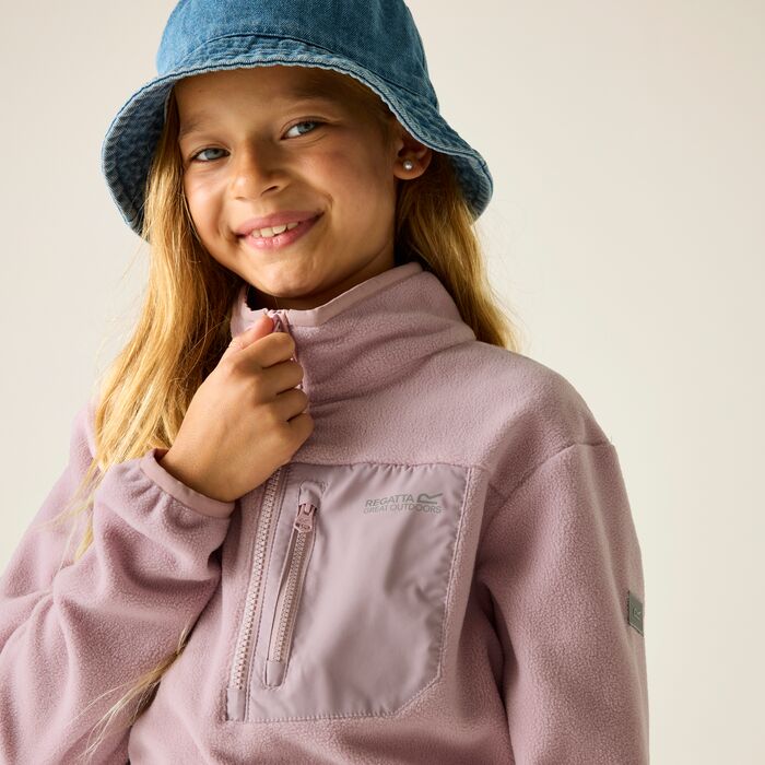 Regatta Junior Frankie Half Zip Fleece | Lilac RKA486