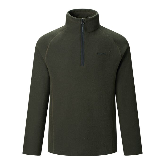 Regatta – Kenger Men's Honeycomb Fleece Zip Neck | Dark Khaki RMA307