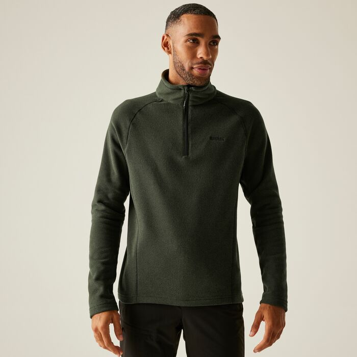 Regatta – Kenger Men's Honeycomb Fleece Zip Neck | Dark Khaki RMA307