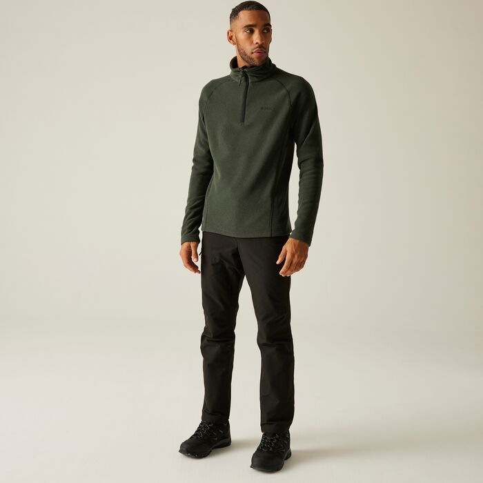 Regatta – Kenger Men's Honeycomb Fleece Zip Neck | Dark Khaki RMA307