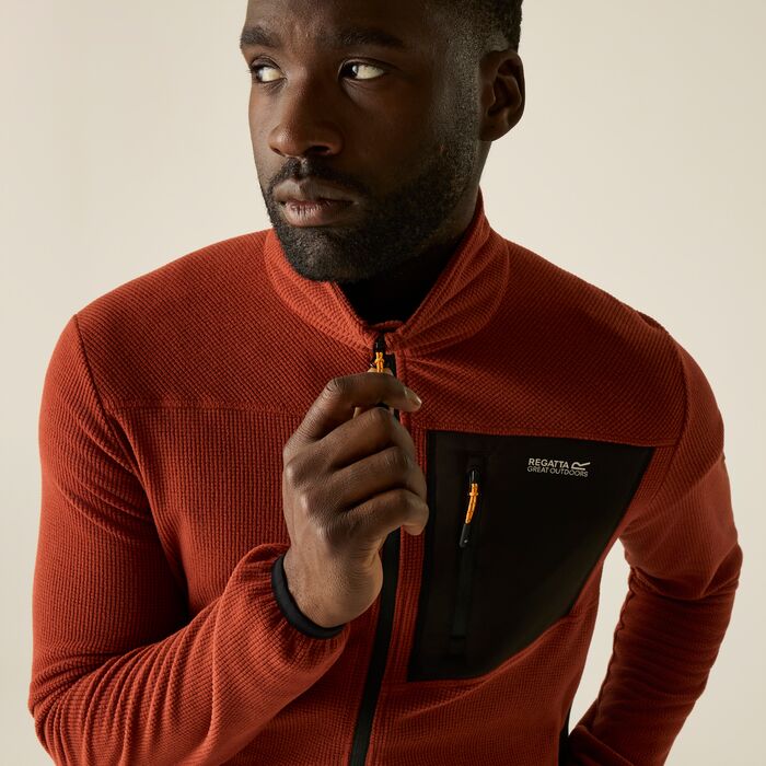 Regatta Eadle Men's EXTOL Stretch Fleece Jacket | Henna RMA708