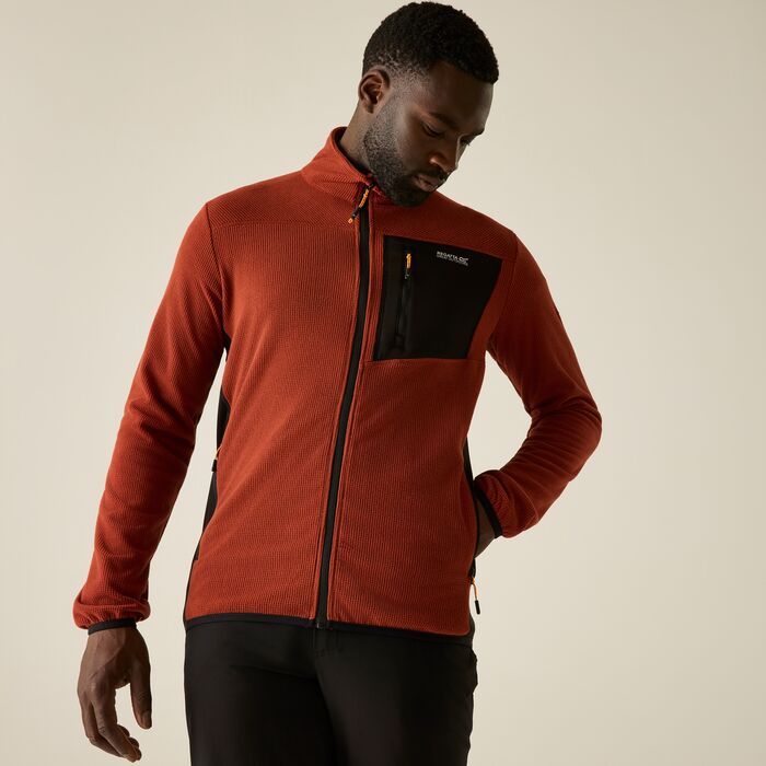 Regatta Eadle Men's EXTOL Stretch Fleece Jacket | Henna RMA708
