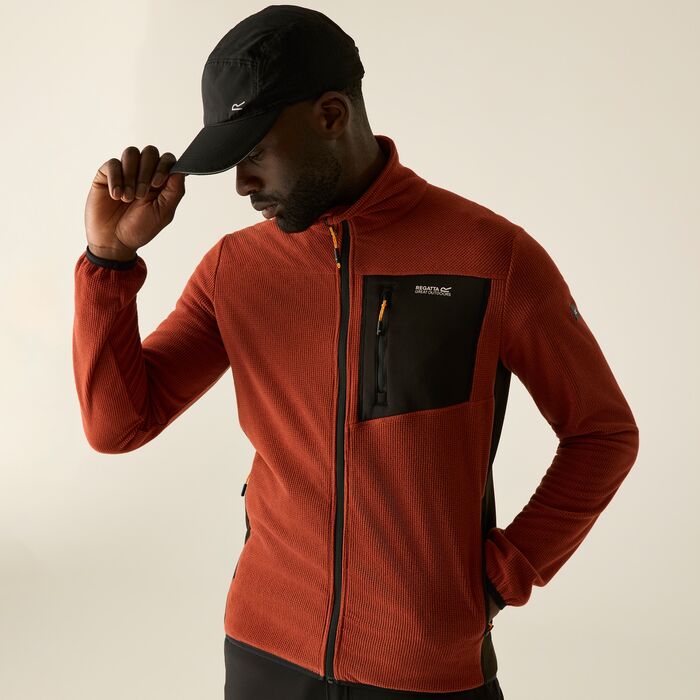 Regatta Eadle Men's EXTOL Stretch Fleece Jacket | Henna RMA708