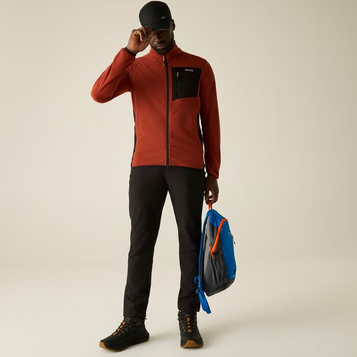 Regatta Eadle Men's EXTOL Stretch Fleece Jacket | Henna RMA708