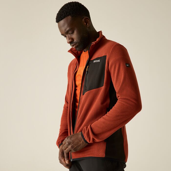 Regatta Eadle Men's EXTOL Stretch Fleece Jacket | Henna RMA708