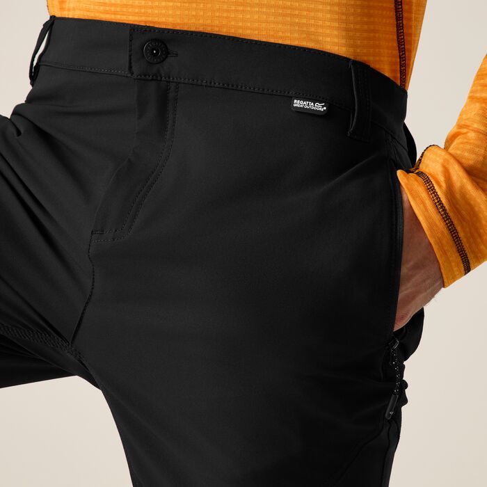 Regatta Questra Men's Walking Trousers | Black RMJ377R