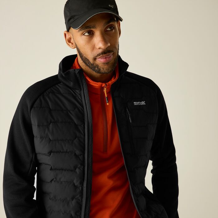 Regatta Men's Cyrus Insulated Hybrid Jacket | Black RMN343