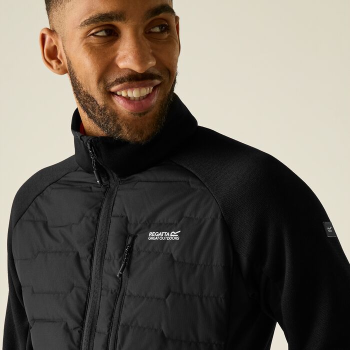 Regatta Men's Cyrus Insulated Hybrid Jacket | Black RMN343