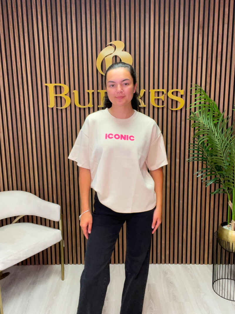Joyna ICONIC Tee Shirt | Beige 08276-0