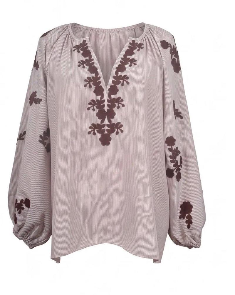 JS Millennium Hattie Blouse | Taupe 3887