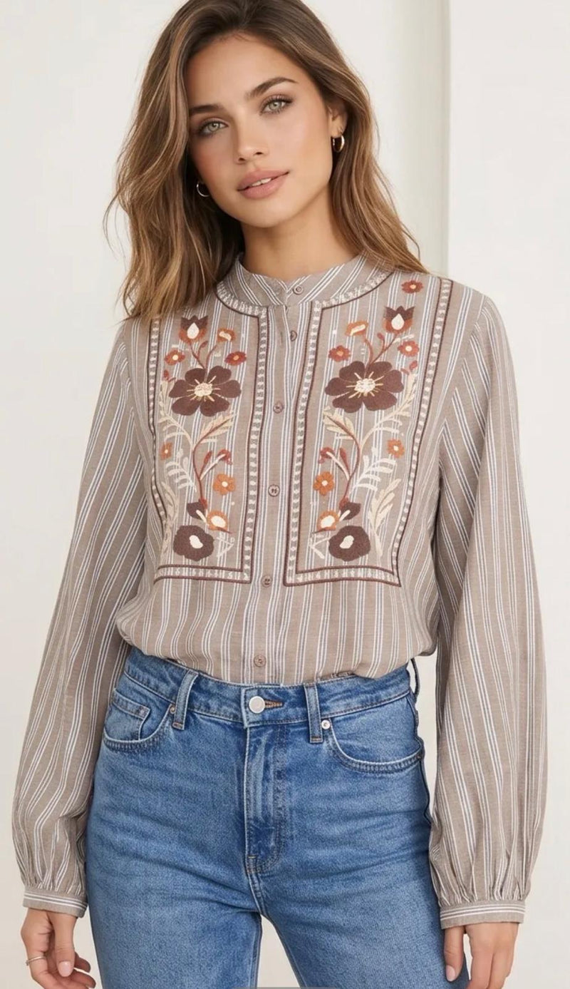 JS Millennium Rose Blouse | Caffee 5577
