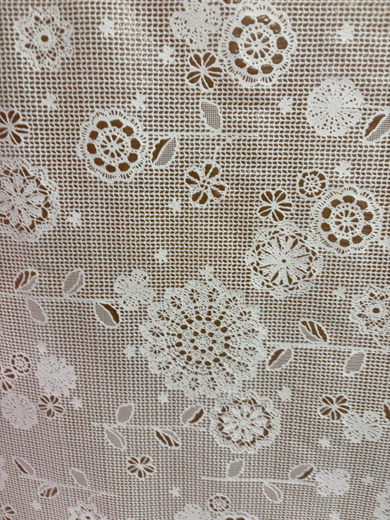 WJC Flowers Lace Oil Cloth | Offwhite