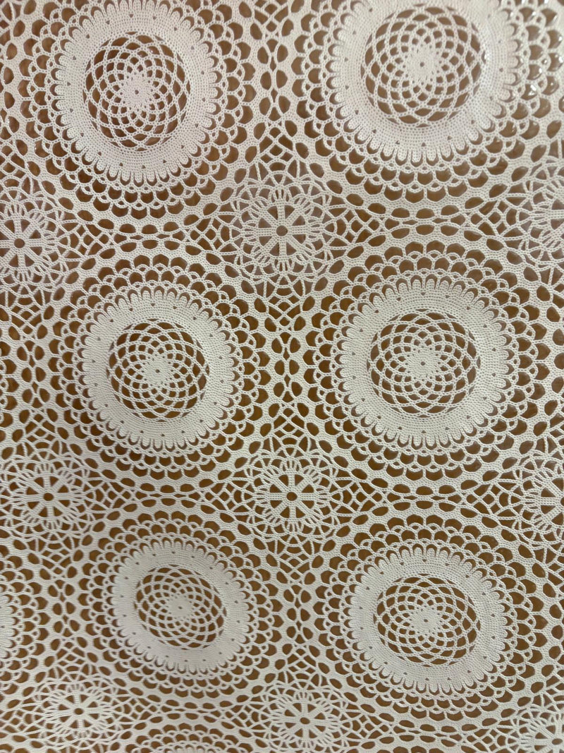 WJC Circles Lace Oil Cloth | Cream