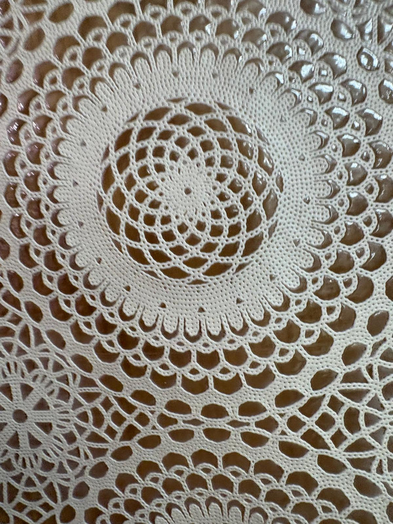 WJC Circles Lace Oil Cloth | Cream