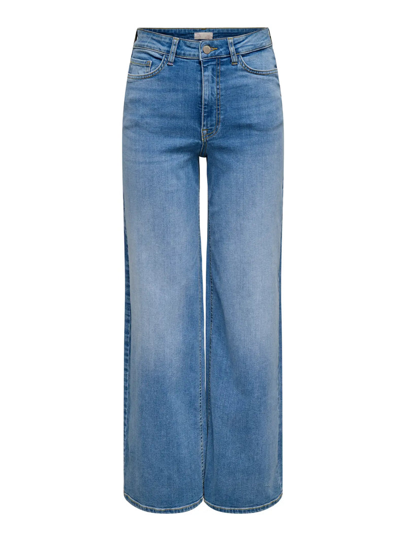 JDY Felina-Fina Wide Leg High-Waist Jeans | Light Blue Denim