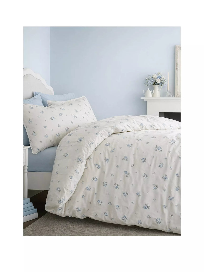 Bianca Vintage Rosebud Lace Quit Set | Blue