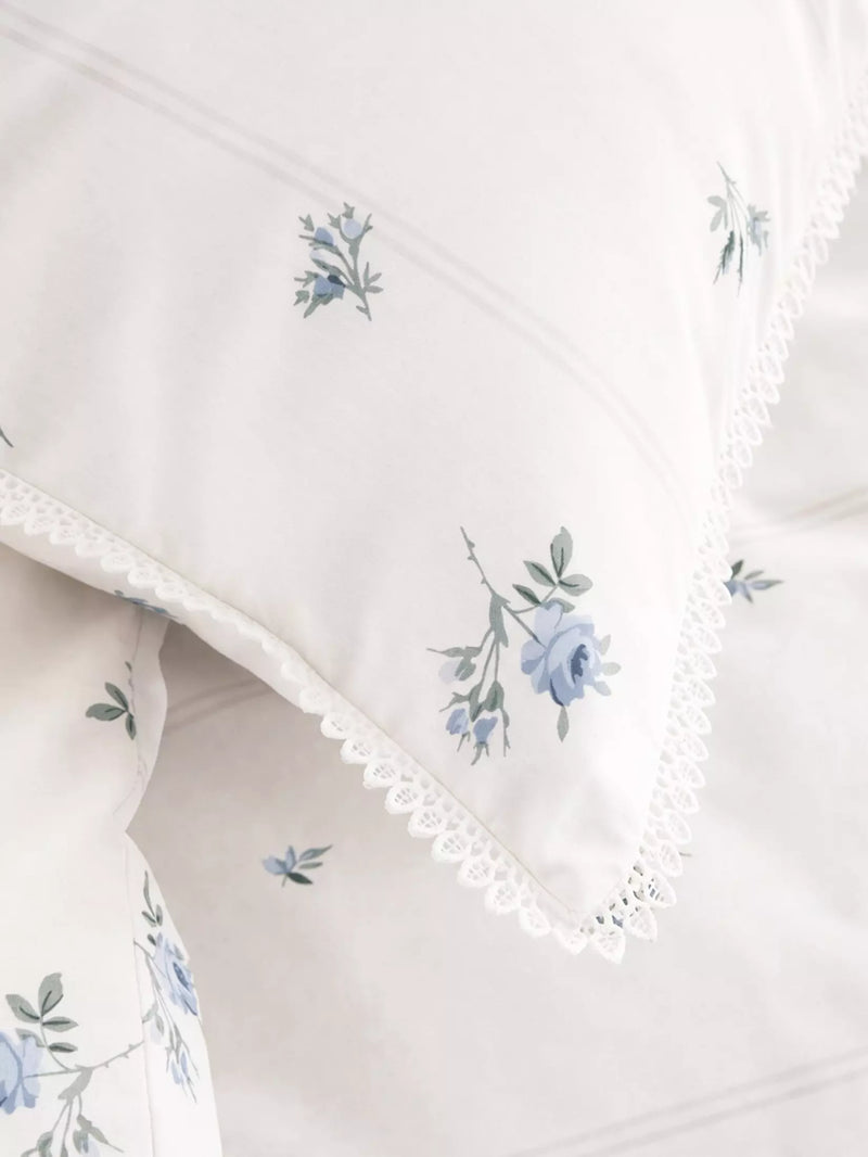 Bianca Vintage Rosebud Lace Quit Set | Blue