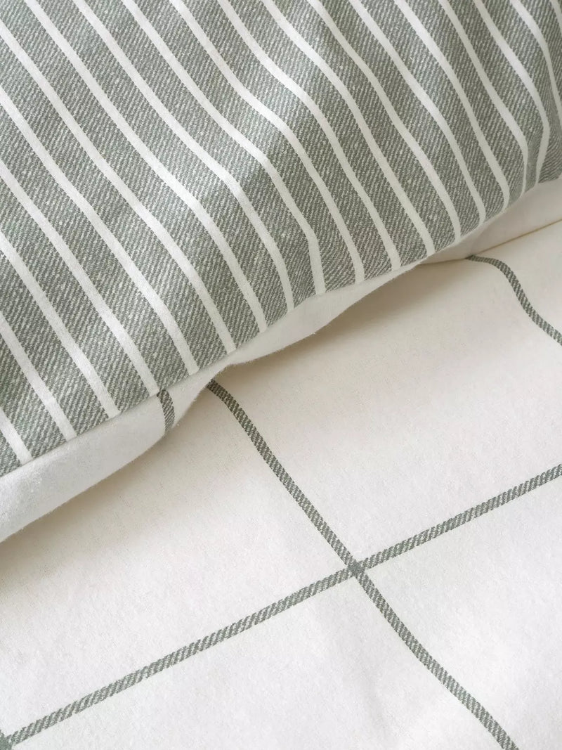 Bianca Brushed Regal Check Quilt Set | Green