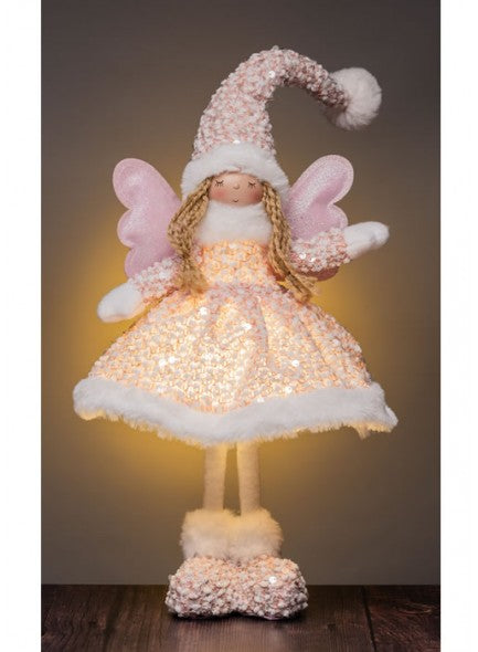 The Grange Collection Sitting Fairy with Light Up Body | 22x16x50cm |Pink XT34