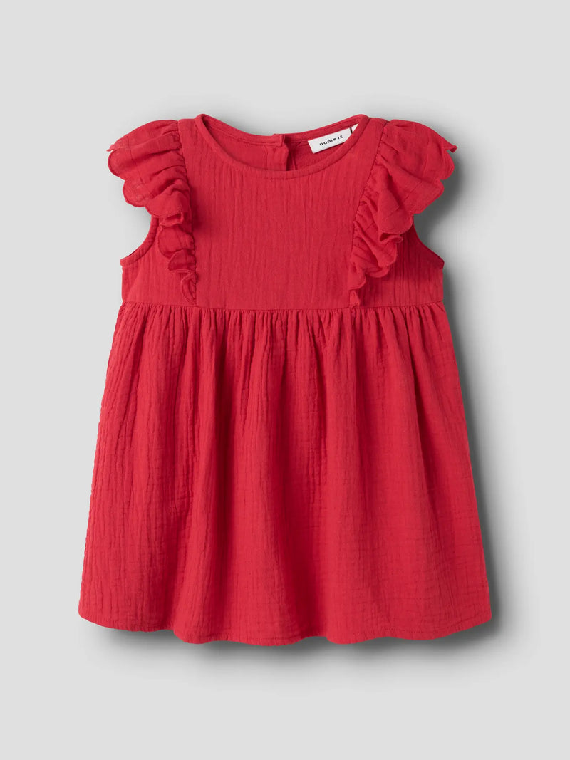 Name It Julita Mini Cap Sleeve Dress | Red