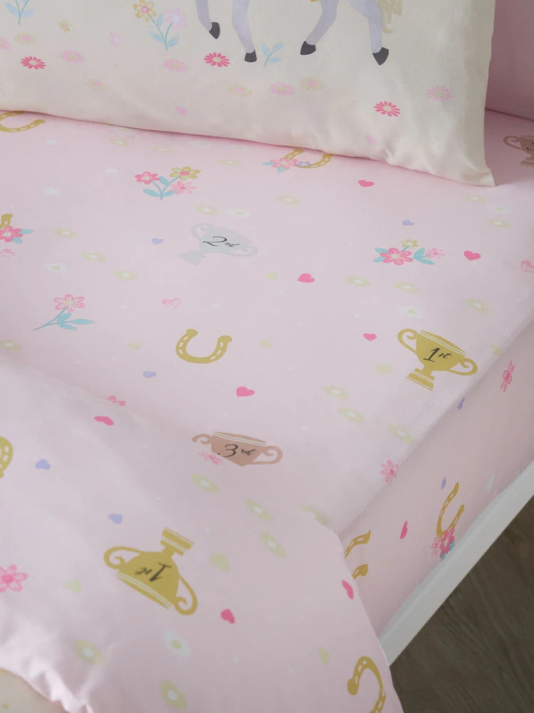 Catherine Lansfield Happy Horse Duvet Set | Cream