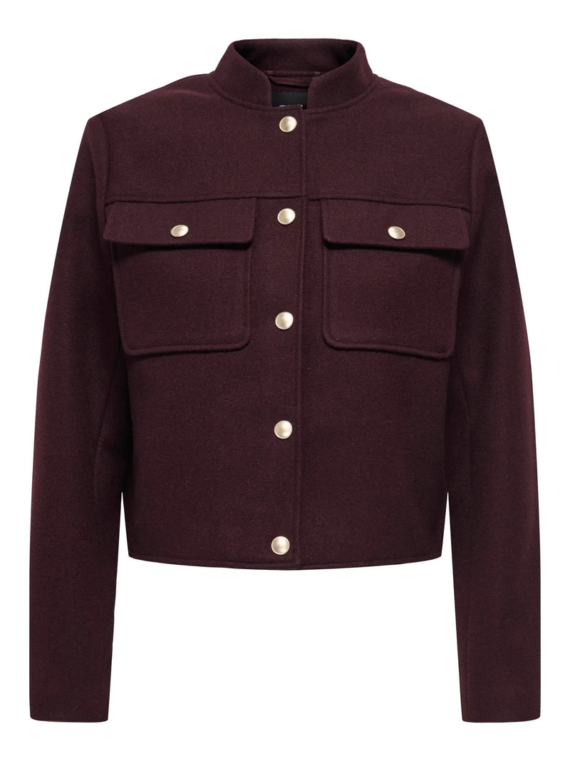 ONLY Vela Short Jacket | Wine