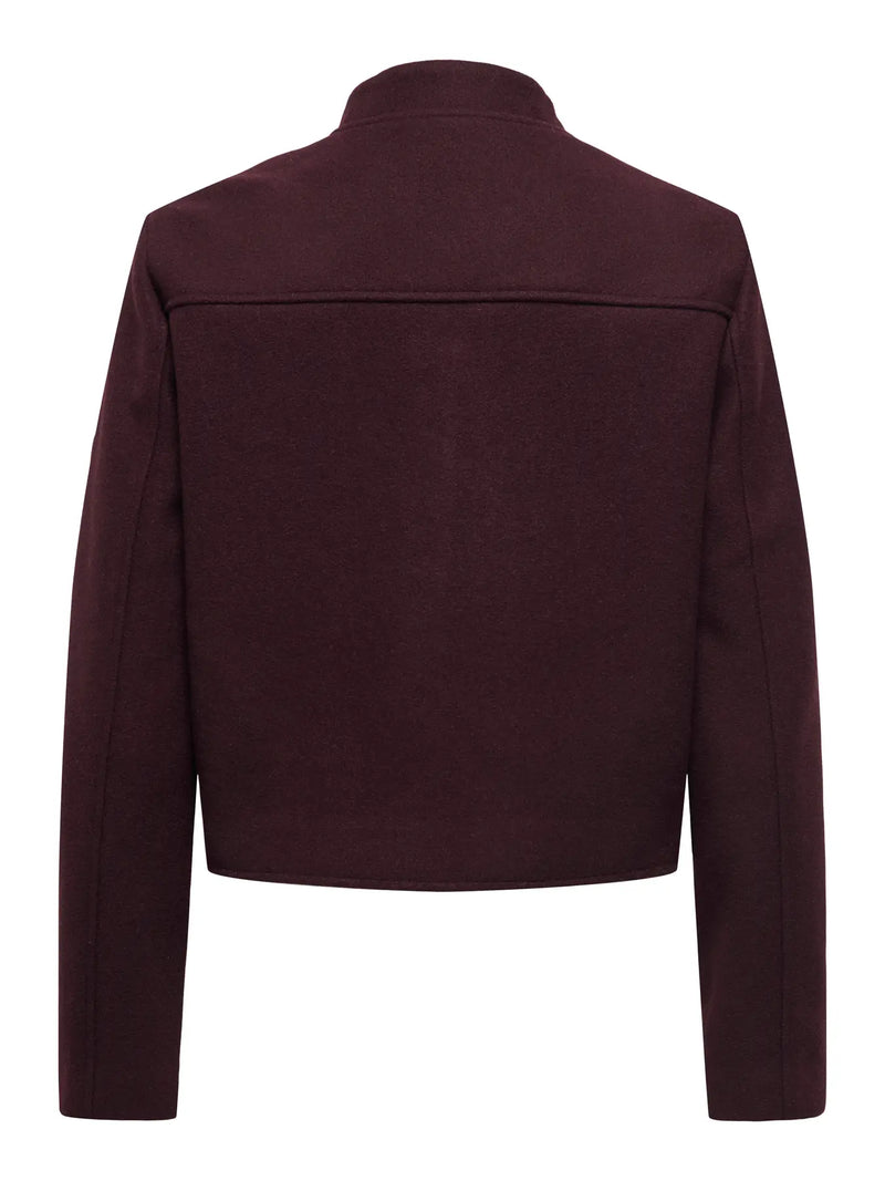 ONLY Vela Short Jacket | Wine