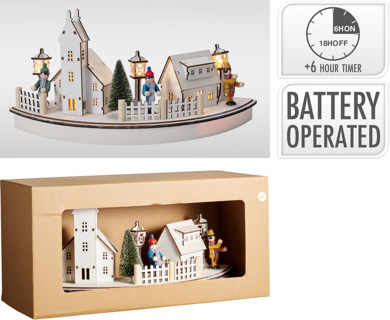 Donal Lynch Hardwear 39cm House Christmas Scene | White ZGML001730