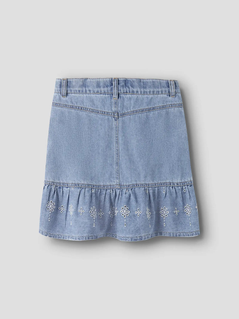 Name it Hallie Kids Denim Anglaise Skirt | Light Blue